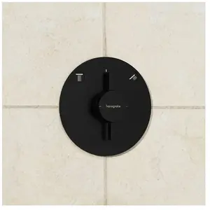 Hansgrohe - DuoTurn s - Mitigeur encastré 2 sorties, noir mat 75418670 pas cher