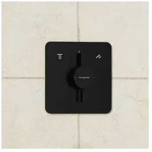 Hansgrohe DuoTurn Q Mitigeur encastré 2 sorties, noir mat 75414670 pas cher
