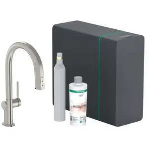hansgrohe Aqittura M91 Mitigeur de cuisine, avec système d'eau pétilla...