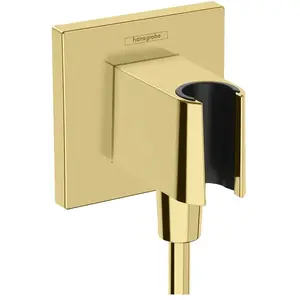 Comparateur de prix : Support pommeau de douche HANSGROHE FixFit E aspect doré poli