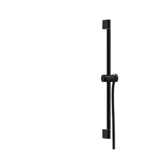 Hansgrohe - Unica - Barre de douche 7 cm, avec flexible, noir mat 24400670Vendu paramazon