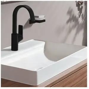 Hansgrohe Mitigeur de lavabo 210 bec haut avec tirette et vidage noir mat TU pas cher