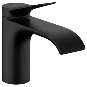 Hansgrohe Robinet de lave-mains 80 eau froide sans tirette ni vidage noir mat TU pas cher