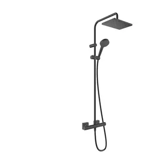 Comparateur de prix : Colonne de douche thermostatique Vernis Shape 230 noir mat Hansgrohe