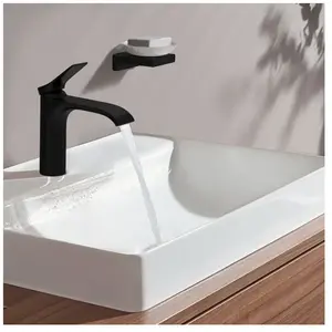 HANSGROHE Mitigeur de lavabo 110 sans tirette ni vidage noir mat pas cher
