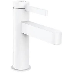 Mitigeur de lavabo HANSGROHE - Bonde Push-Open blanc mat Finoris pas cher