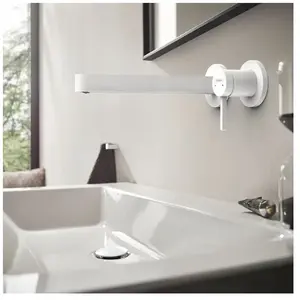 Mitigeur de lavabo encastré Finoris blanc mat Hansgrohe pas cher