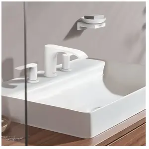 Hansgrohe Mélangeur de lavabo 3 trous 90 avec tirette et vidage blanc mat TU