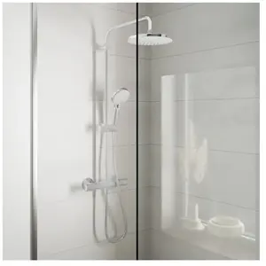 Comparateur de prix : Colonne de douche thermostatique HANSGROHE Vernis Blend 200 chromé