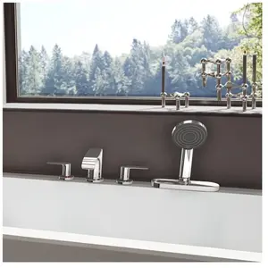 Comparateur de prix : Robinet mélangeur bain douche 4 trous Vivenis sBox chromé Hansgrohe