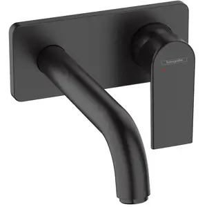 Hansgrohe Mitigeur lavabo encastré mural Vernis Shape, EcoSmart noir mat pas cher