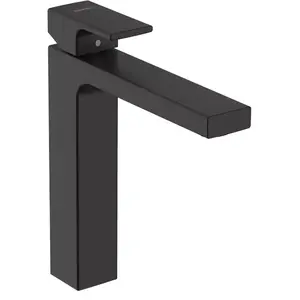 HANSGROHE Mitigeur de lavabo 190 sans tirette ni vidage noir mat pas cher