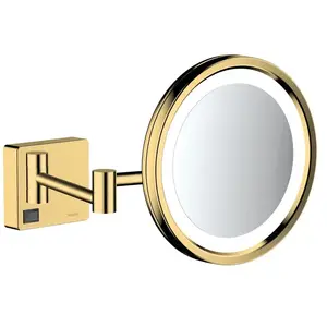 Comparateur de prix : Miroir de rasage avec éclairage LED HANSGROHE AddStoris doré poli