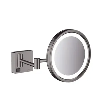 Miroir de rasage avec éclairage LED HANSGROHE AddStoris chromé brossé
