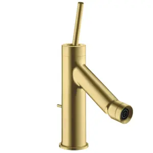 hansgrohe Mitigeur monocommande bidet Axor Starck A 111 mm, avec poignée à broche, tirette, blanc brillant