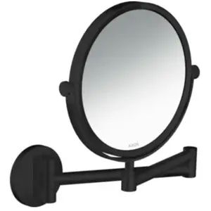 hansgrohe Axor Uni miroir de rasage circulaire mural, noir mat