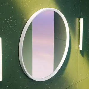 hansgrohe Miroir mural Axor Uni. Circular Montage murale, blanc mat