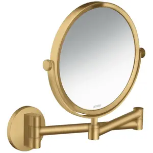 hansgrohe Axor Uni Miroir de rasage circulaire, montage mural, optique or brossé