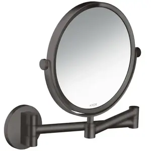 hansgrohe Axor Uni Miroir de rasage circulaire, montage mural, chrome noir brossé