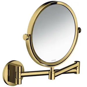 hansgrohe Axor Uni. Miroir de rasage circulaire, montage mural, optique or poli