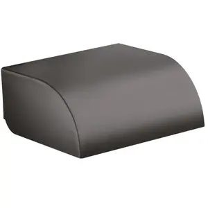hansgrohe Axor Uni. Miroir rond 146x142 mm, mitigeur lavabo, brossé noir