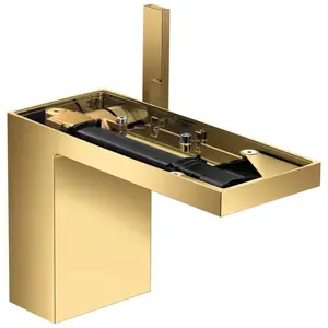 hansgrohe Mitigeur lavabo monocommande 110 Axor MyEdition A 150 mm, avec vidage poussoir, sans plaque, finition or optique