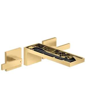 hansgrohe Axor MyEdition Ensemble complet Robinet lavabo 3 trous, or brossé optique, sans plaque pas cher