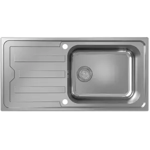 Comparateur de prix : Evier 1 cuve avec égoutoir HANSGROHE S44 inox