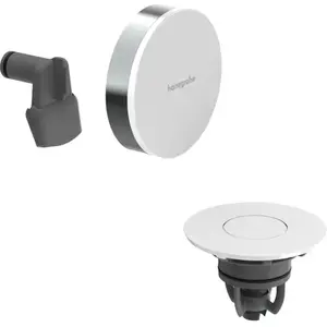 Ensemble de vidage et de trop-plein hansgrohe, Exafill, chrome blanc b... pas cher