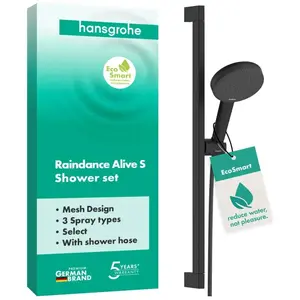 Comparateur de prix : hansgrohe Raindance Alive Select S Set de douche, 3 jets, 24600670,