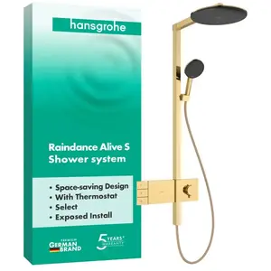 hansgrohe Raindance Alive S Colonne de douche avec mitigeur thermostat...