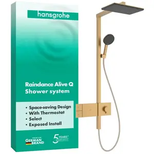 hansgrohe Raindance Alive Q Colonne de douche avec mitigeur thermostat...