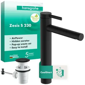 hansgrohe Zesis S Mitigeur de lavabo 230 à bec haut, CoolStart, 747306... pas cher