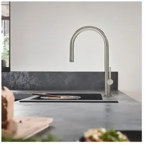 hansgrohe LivaFine Mitigeur de cuisine pivotant avec douchette extract... pas cher