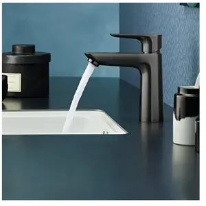 Comparateur de prix : Hansgrohe Mitigeur lavabo Talis E 110, sans tirette ni vidage noir chromé brossé