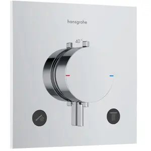 hansgrohe LivaFine Mitigeur thermostatique de douche encastré, 2 sorties, 15622000, pas cher