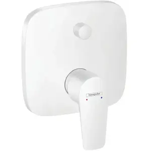 Hansgrohe Façade mitigeur bain douche encastré 2 sorties Talis E blanc mat TU pas cher