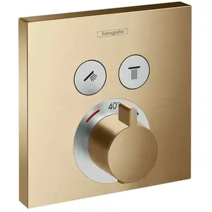 Mitigeur thermostatique encastré ShowerSelect HANSGROHE - Bronze bross... pas cher