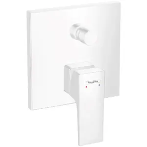 Hansgrohe Façade mitigeur bain douche encastré 2 sorties Metropol blanc mat TU pas cher
