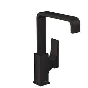 Comparateur de prix : Hansgrohe Mitigeur lavabo Metropol 230 poignée manette, bonde Push-Open noir mat