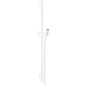 Comparateur de prix : Barre de douche Unica S Puro 65 cm avec flexible Blanc mat Hansgrohe