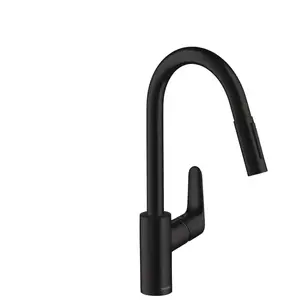 Comparateur de prix : Hansgrohe Robinet de cuisine avec douchette Focus M41 240 2 jets noir mat TU