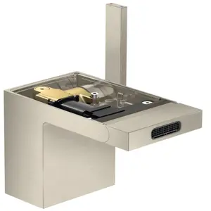 hansgrohe Mitigeur monocommande bidet Axor MyEdition A 121 mm, avec vidage, sans plaque, nickel brossé