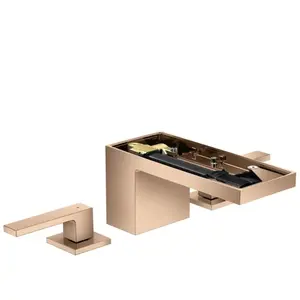 hansgrohe Robinet de lavabo 3 trous 70 Axor MyEdition A 151 mm, avec vidage poussoir, sans plaque, poli or rouge pas cher