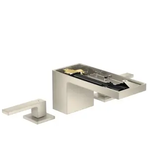 hansgrohe Mitigeur lavabo 3 trous 70 Axor MyEdition A 151 mm, avec vidage poussoir, sans plaque, nickel brossé pas cher