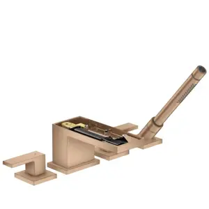 hansgrohe Ensemble complet Axor MyEdition mitigeur lavabo 4 trous, sans vidage, brossé or rouge