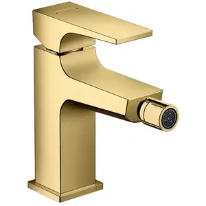Hansgrohe Mitigeur bidet poignée manette, bonde Push-Open aspect doré poli