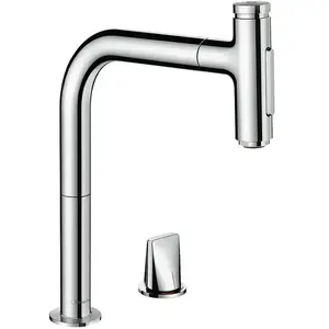 Comparateur de prix : Mitigeur de cuisine avec douchette extractible 2 jets chromé Hansgrohe