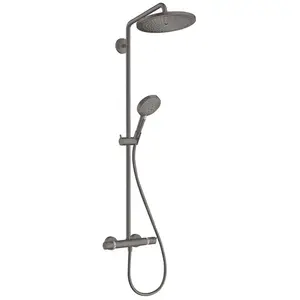 Comparateur de prix : Hansgrohe Colonne de douche thermostatique Croma Select S 280 noir chromé brossé