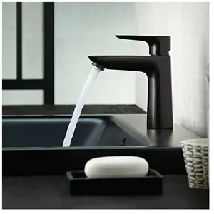 Hansgrohe - Talis e - Mitigeur de lavabo, CoolStart, noir mat 71714670 pas cher